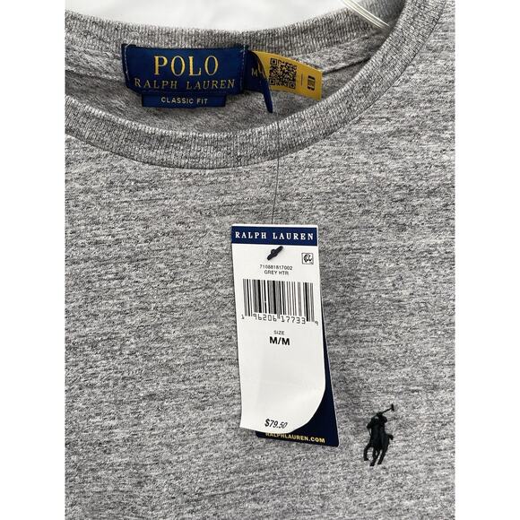 NWT Polo Ralph Lauren Buffalo Check Plaid Big Pony T-Shirt Long Sleeve Gray M - Picture 6 of 9